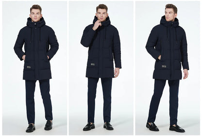 ICEbear 2023 winter jackets for men casual cotton coat mid-length Puffer parkas MWD3061D.