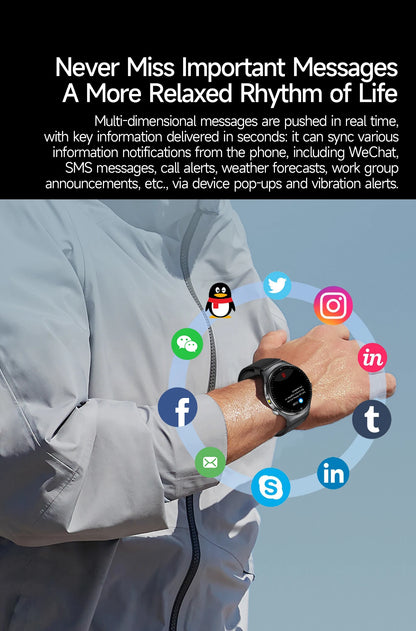 2026 New Smart Watch Men ECG+PPG Blood Lipids Uric Acid Blood Pressure Bluetooth Call 1.43'' Sapphire Smartwatch Remote Nursing