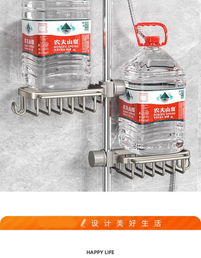 Nicht perforiertes mehrschichtiges Lagerregal für das Badezimmer. Badezimmerregal. Toilettenraum-Duschregal aus Aluminium