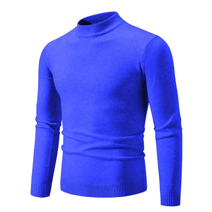 New Autumn Winter Designer Fashion Half Turtleneck Knitted Sweater High Quality Mens Casual Solid Color Warm Women Sweaters