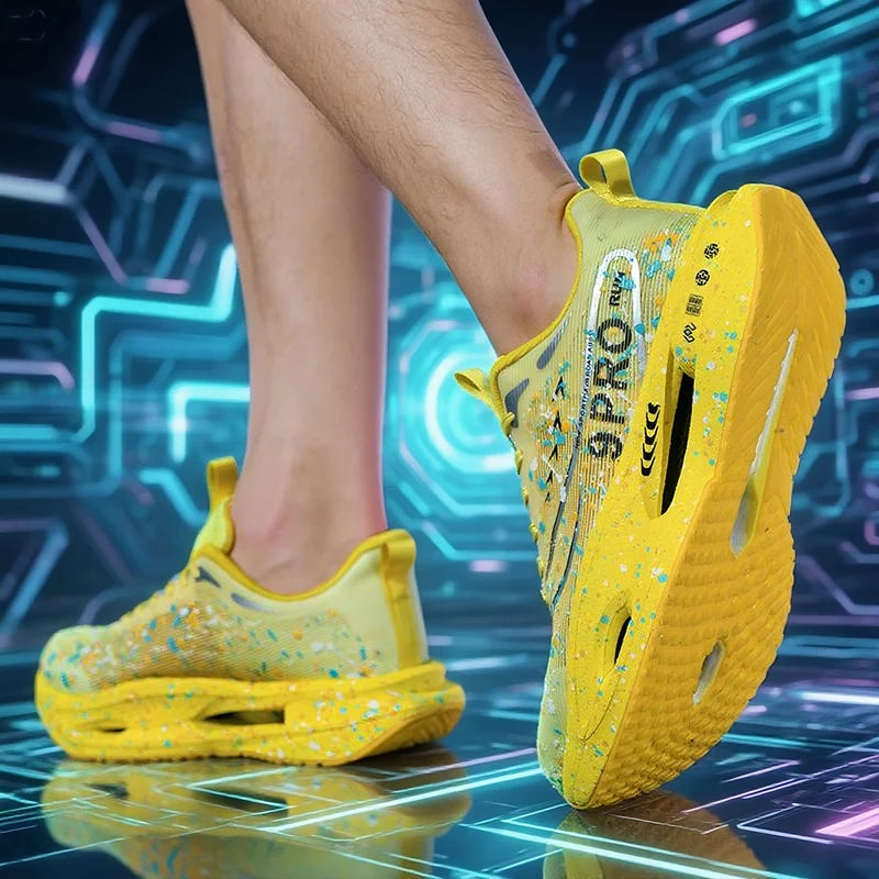 New Soft Sole Cushioning Men's Running Shoes for Women High-quality Road Jogging Shoes Light Comfy Sneakers Reflective Night Run