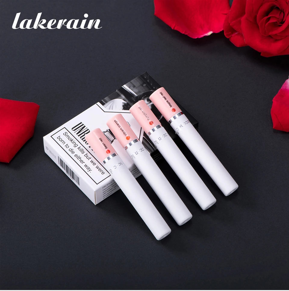 4 Colors Makeup Lipstick Cosmetics Lipstick Set Lip Tint Lip Gloss Waterproof Maquillaje Matte Long Lasting Make Up Pomade Kits.