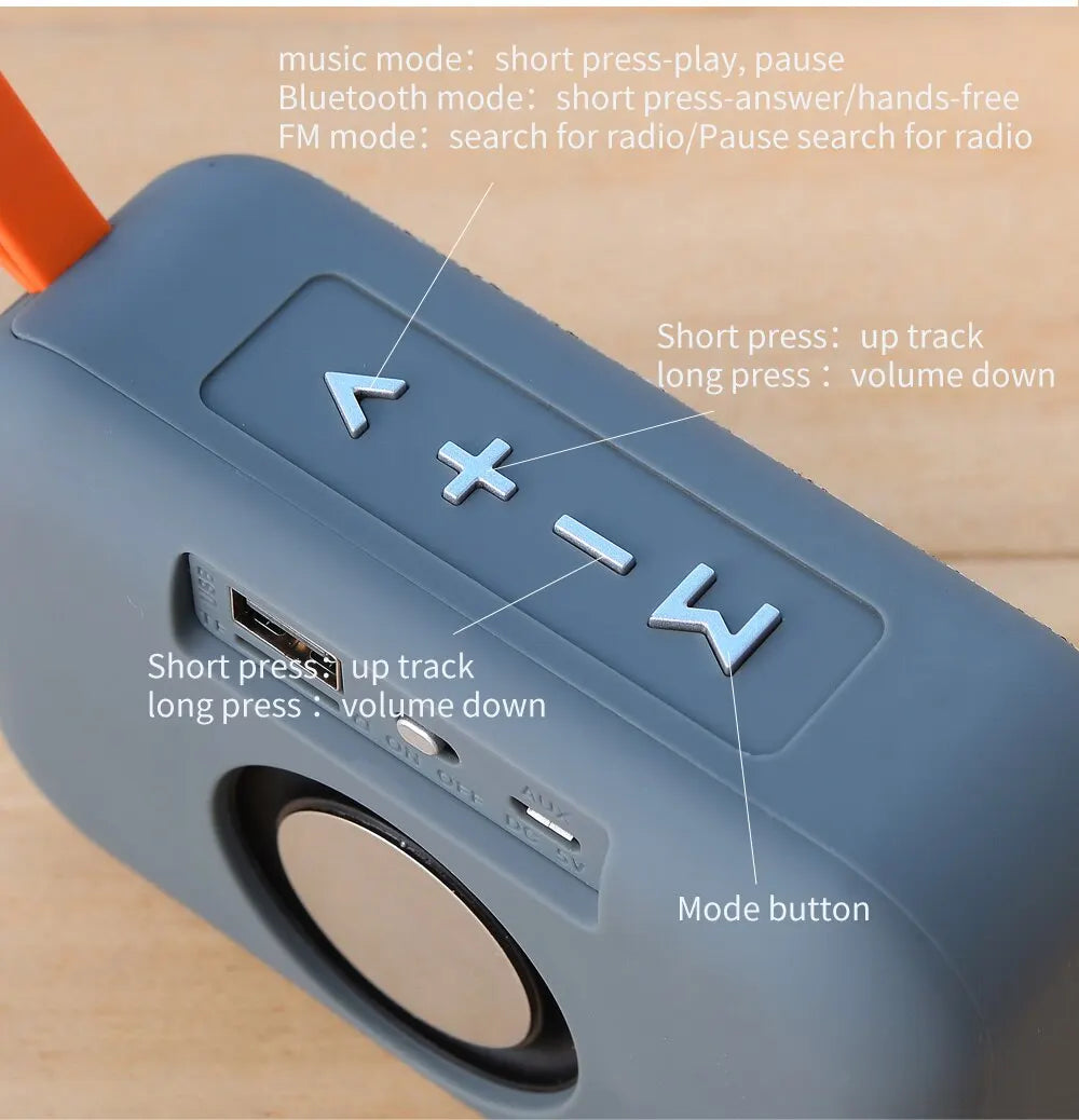 Speaker TG506 Portable Mini Wireless Soundbar Bluetooth 5.0 Outdoor Indoor HIFI Loudspeaker Support TF Card FM Radio Waterproof.