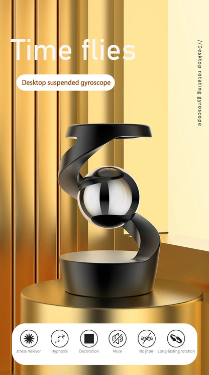 Adult Desktop Stress Relief Toy Aluminum Alloy Decompression Hypnosis Rotary Gyro Fingertip Kinetic levitating Spinner Gift.