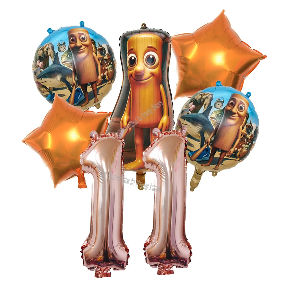 Italienisches Brainrot-Ballon-Set, Babyparty-Party-Ballon, Tralalero Tralala TungTungTungSahur-Luftballons, Dekoration, fotografische Requisite