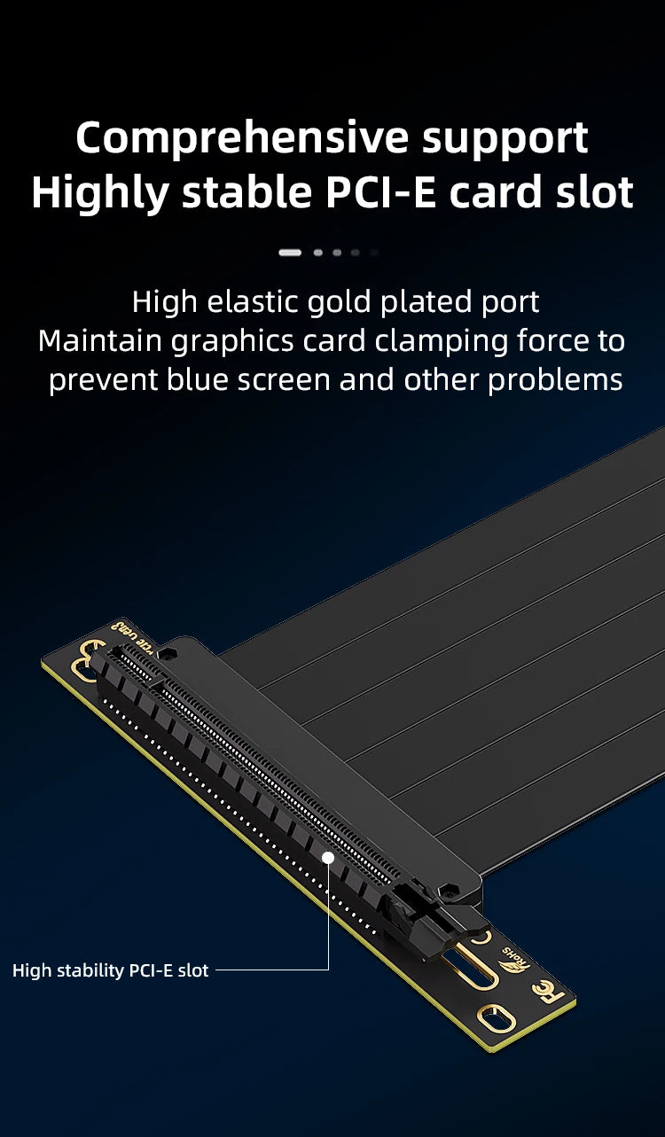 TEUCER L-Z3 GPU Vertical Mounting Bracket Kit, PCIe 4.0 X16 Riser Cable 200mm, Graphics Card Steering Mounting Bracket.