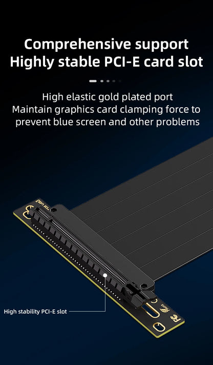 TEUCER L-Z3 GPU Vertical Mounting Bracket Kit, PCIe 4.0 X16 Riser Cable 200mm, Graphics Card Steering Mounting Bracket.