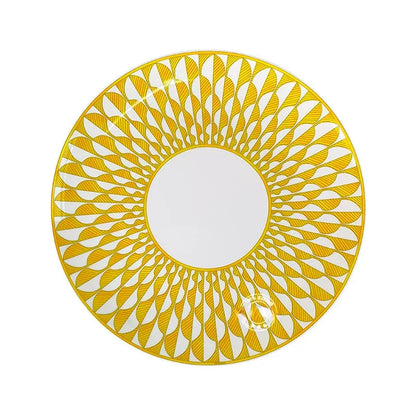 European style tableware, bone china, geometric creativity, home style steak plate dining plate, sunshine cup and plate set gift.