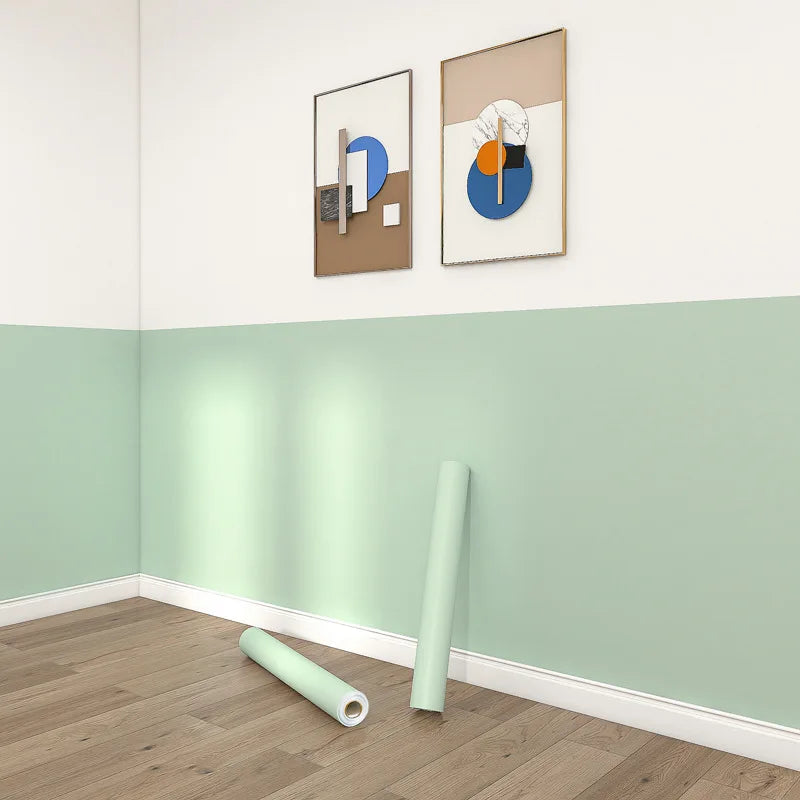 Matte PVC Vinyl Self Adhesive Wallpapers Furniture Renovation Films White DIY Decorative Kitchen Cabinet Waterproof Wall Sticker