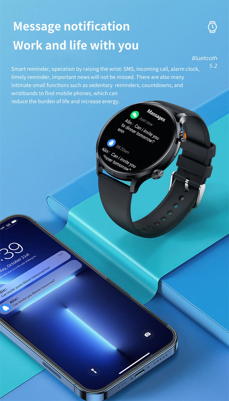 2025 New Smartwatch Women AMOLED HD Screen Always On Display Bluetooth Call IP68 Waterproof GPS Smart Men Watch For Android ios.