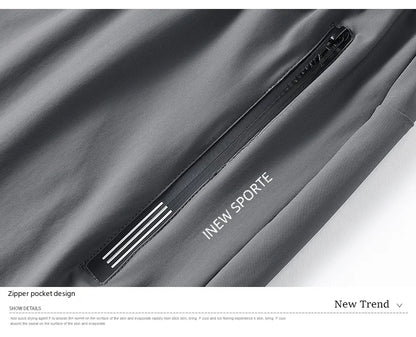 Men Summer Thin Ice Silk Pants Loose Style Workwear Casual Quick Dry Sports Pants Long Breathable High Elasticity