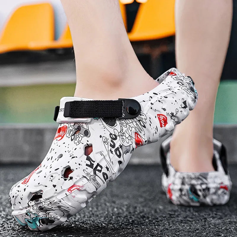 Plus Size 46 47 Men's Summer Clogs Sandals Eva Slippers Men Fashion New Flat Sandals Men Women Leisure Slides Men Casual Shoes.