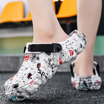 Plus Size 46 47 Men's Summer Clogs Sandals Eva Slippers Men Fashion New Flat Sandals Men Women Leisure Slides Men Casual Shoes.