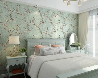 Blumentapete, selbstklebend, warm, für Mädchen, Schlafzimmer, 3D-Verdickung, Wanddekoration, Aufkleber, Wohnzimmer, Restaurant, Sofa, Hintergrund