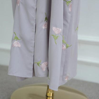 Eid 2025 New Embroideried Abaya Kimono Dubai Luxury Cardigan Muslim Party Kaftan Robe Abayas for Women Turkish Islamic Clothing