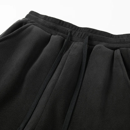 YJKVUR Unisex 2025 Winter New Oversize Pants Men Women Warm Fleece Liner Drawstring Trousers Casual Comfortable Gym Sweatpants.