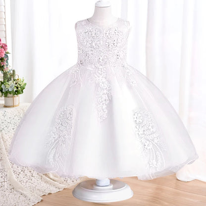 Neue Kinder kleid Spitze Blume Hochzeits kleid weibliche Klavier Performance Kleid Halloween Leistung kurze Mädchen Kleidung