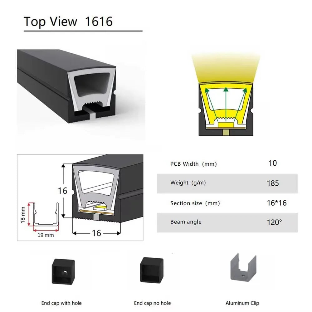 Waterproof Silicone Neon Cover Tube Flexible Soft Silica Gel for WS2811 WS2812B 5050 COB LED Strip Light Multiple Length 1m-5m