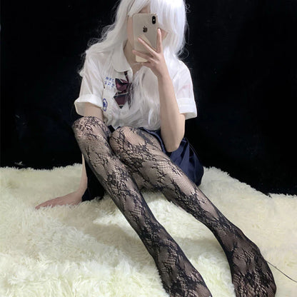 Woman Girls Fashion Gothic Fishnet Stockings Snake Skull Stripeds Socks Mesh Tights Panties Lolita Plus Size Pantyhose Leggings