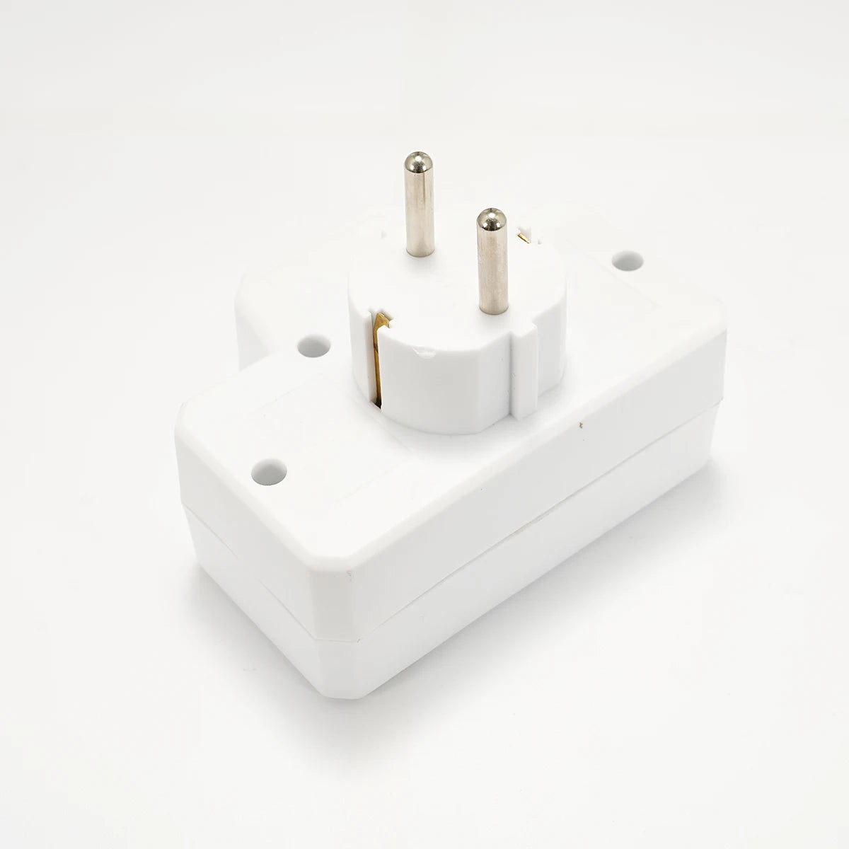 EU-Steckdose mit EIN/AUS-Schalter, 2-polig, 4,8 mm, europäischer Standard-Adapter, Erweiterungssteckdose, Stromverlängerungsstecker-Konverter.