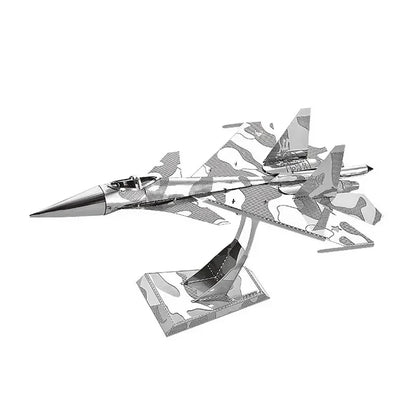 3D Metal Puzzles Military J-20 J-10B SU-34 KA-50 Fighter UFO RAH-66 Helicopter DIY Handmade Assemble Model Jigsaw Puzzles.