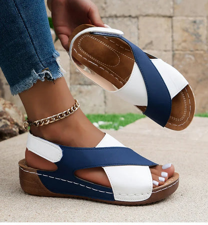 Women's Sandals Soft Heels Sandals Women Peep Toe Summer Shoes Lightweight Wedges Heeled Shoes Woman Footwear Summer Sandals.