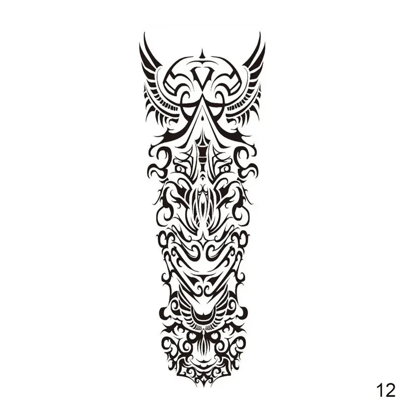 16 Designs Full Arm Temporary Tattoo Sleeve Waterproof Tattoos For Cool Men Women Tattoos Stickers On The Body Art #272596