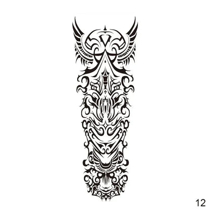 16 Designs Full Arm Temporary Tattoo Sleeve Waterproof Tattoos For Cool Men Women Tattoos Stickers On The Body Art #272596