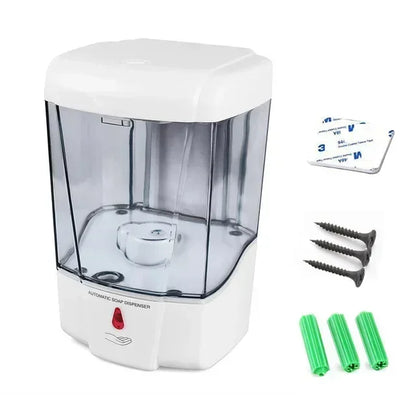 Automatischer berührungsloser Seifenspender 700 ml, wandmontierter, batteriebetriebener Sensor-Handwascher mit großem Fassungsvermögen für Badezimmer und Küche