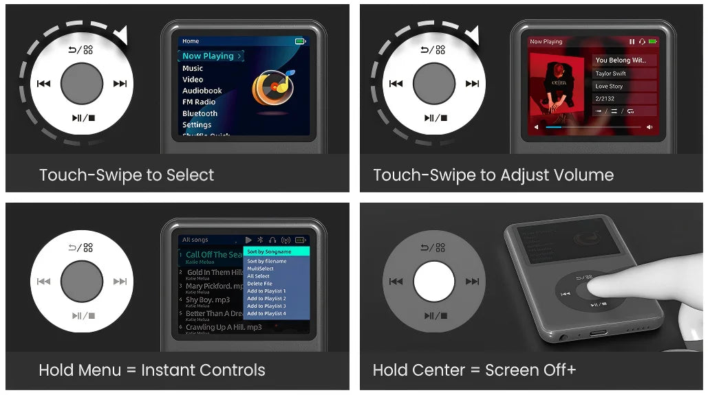 128GB ipod classic reproductor mp3 music player Bluetooth speakers, support fm radio, video, hifi ipod touch walkman.