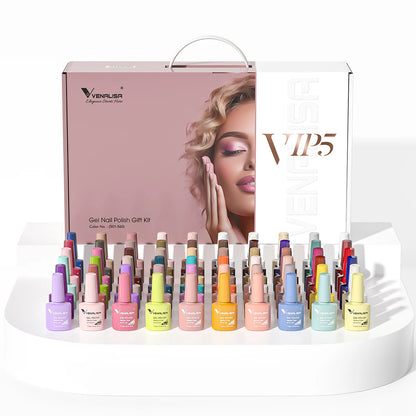 VENALISA VIP4 Kit Nail Gel Polish TPO FREE Full Coverage 36/60 Color Gel Pigment Professional Nail Art Long-lasting Gel Varnish.