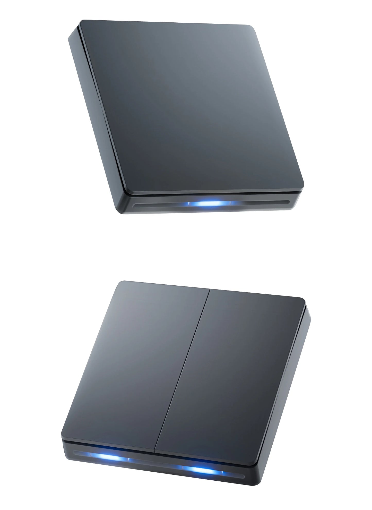 GIRIER Smart Lichtschalter WiFi Druckknopf Wandschalter Neutralleiter erforderlich 1/2/3/4 Gang Funktioniert mit Tuya Alexa Google Home