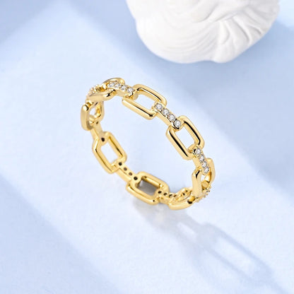 925 Sterling Silver Rings Gold Color Sparking Popular LOVE Wedding Ring Certified Women Engagement Jewelry Anniversary Gifts