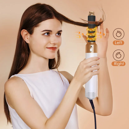 Hair Dryer 5-In-1 Electric Hair Comb Negative Ion Straight Curler Brush Blow Dryer Air Comb Removable Brush Kit Tool.