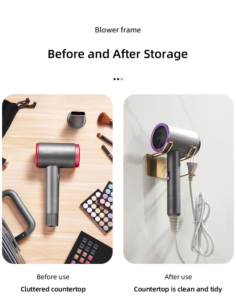 304 Edelstahl Haartrockner Rack hochwertige Bad Haartrockner Halter Wand selbst klebend ohne Stanzen wb8451