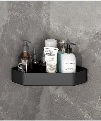 Bad Regal Küche Lagerung Organizer Aluminium Legierung Shampoo Rack Dusche Regal Bad Zubehör Kein Bohrer Regal