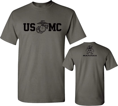 US Marine Corps Bull Dog USMC Military T-Shirt 100% Cotton O-Neck Summer Short Sleeve Casual Mens T-shirt Size S-3XL.