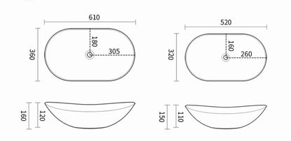 Nordic Keramik Gefäß Waschbecken Eitelkeit Schüssel Oval Badezimmer Tisch Waschbecken Toilette Balkon Kunst Becken Über Theke Sockel Waschbecken