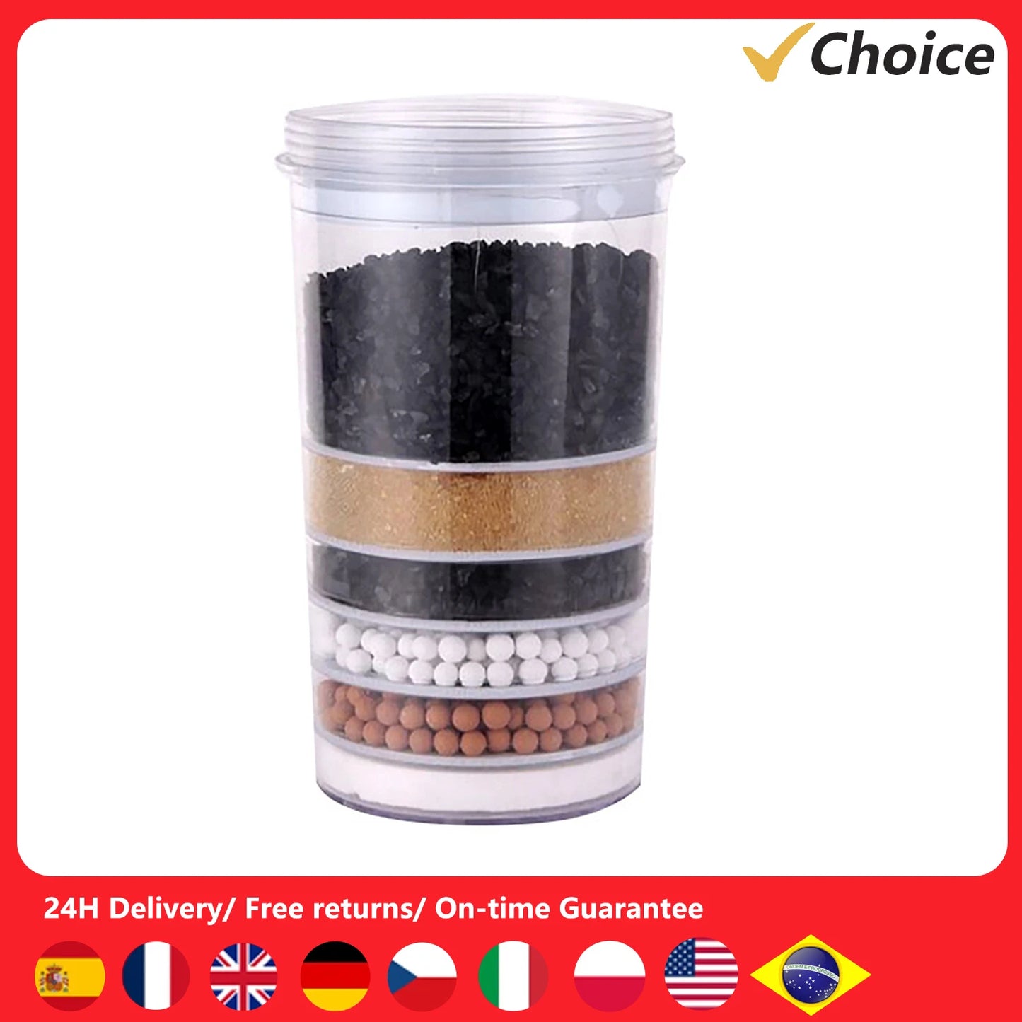 Aoresac Pur® Plus Water Filter/pur water filter replacement for dispenser with 6-layer combination filter element/Compatible