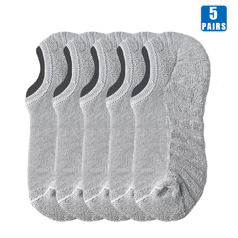 5 Pairs Men Short Socks Cotton High Quality Crew Ankle Casual Soft Low-Cut Non-Slip Breathable Summer Autumn 2022 Sock for Male