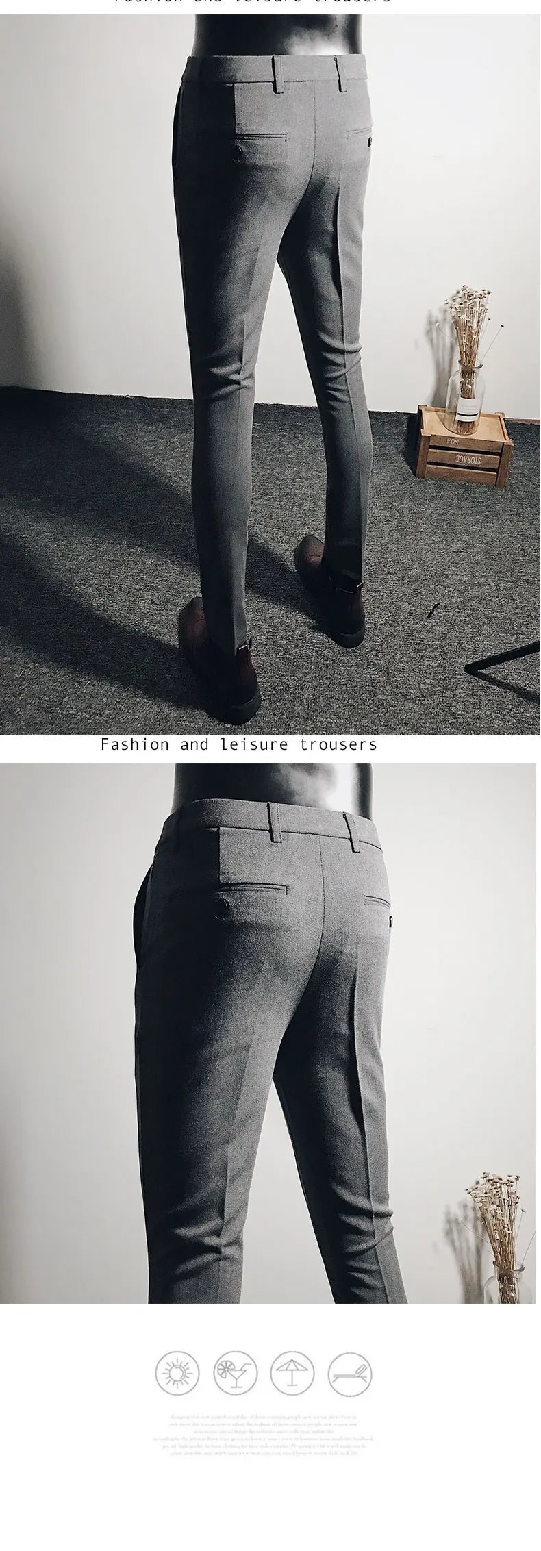 Men Suit Pants Formal Trousers Stretch Slim Pantalone Hombre Calça Masculina Solid Color Casual Dress Pants Fashion Men Clothing