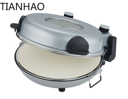 Fabrik Heißer Verkauf Arbeitsplatte Ofen Multifunktionale Elektrische Pizza Ofen Emaille Stein Borosilikatglas