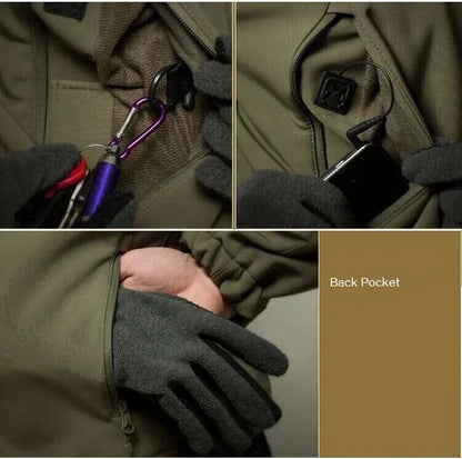 Winter Autumn Fleece Men Jacket Tactical Waterproof Suit Outdoor Fishing Hiking Camping Tracksuits Coat Thermal Suit.