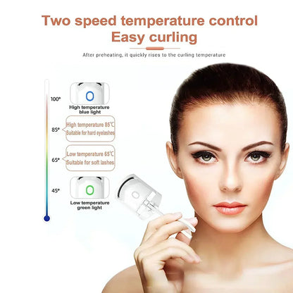 Electric Eyelash Curler USB Rechargeable Quick Heat Portable Fast Forming Long Enduring Curl for Eyes.