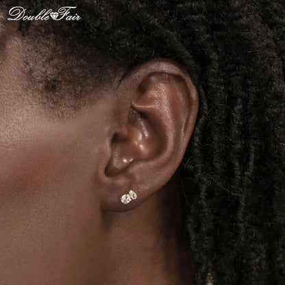 1pc Cartilage Tragus Helix Daith Crystal Ear Piercing Stud Earrings for Women Mini Screw Stainless Steel Stacking Ear Jewelry.