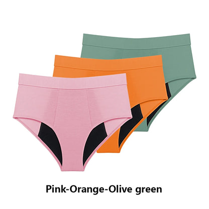 3PCS/Lot Menstrual Panties Woman Very Abundant Flow Menstruation Underwear High Waist Leak Proof Period Panties for Girls Set
