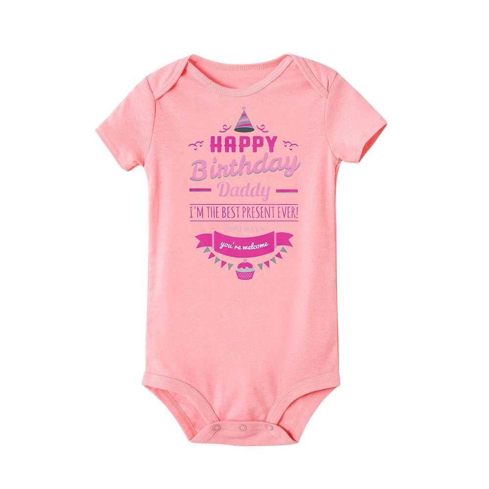 Alles Gute zum Geburtstag Papa Neugeborenes Baby Body Geschlechtsneutrale Babyartikel Säuglingskleidung Zwillinge Outfit Strampler Vater Geburtstagsgeschenk.