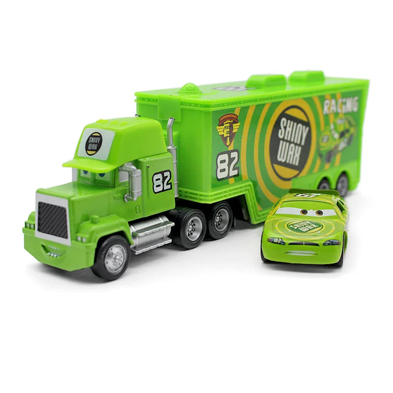 Disney Pixar Cars 2 3 Lightning McQueen Mack Uncle Jackson Storm Car Truck 1:55 Diecast Vehicle Metal Toys Gift for Children
