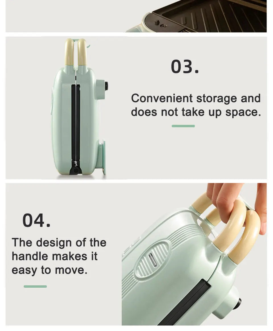 Mini Sandwich Machine Breakfast Maker Multi Cookers Toasters Electric Ovens Hot Plates Bread Pancake Waffle Donuts.