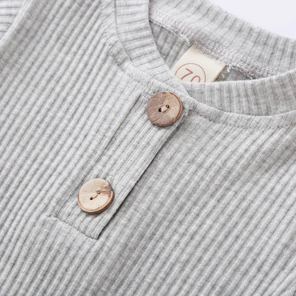 16 Colors Baby Solid Knit Sets Newborn Infant Girls Boys Fall Winter Long Sleeve Romper + Elastic Pants Toddler Outfit 0-24M.